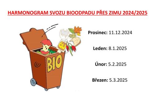 Svoz bioodpadu přes zimu 2024/2025