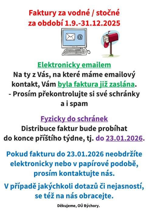 Faktury za vodné Stočné